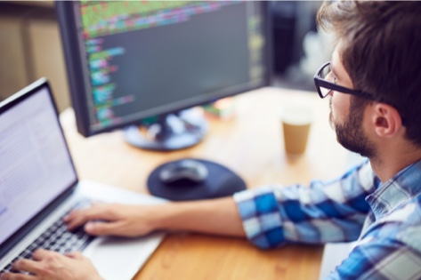 Java developer at work