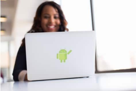 Android developer at work