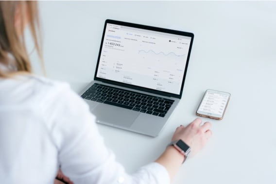 Interface of a web and mobile application