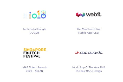 List of awards for our music app development solutions