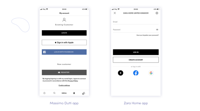 Simplified onboarding process in Massimo Dutti and Zara Home