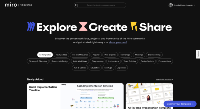 Miroverse: explore, create, share