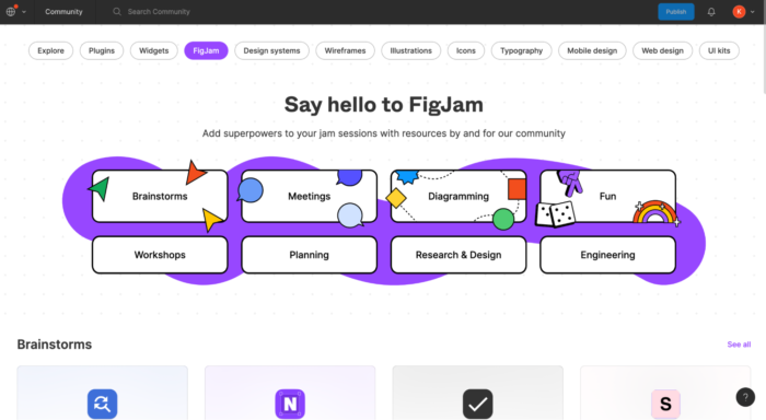 FigJam Community with ready-to-use templates