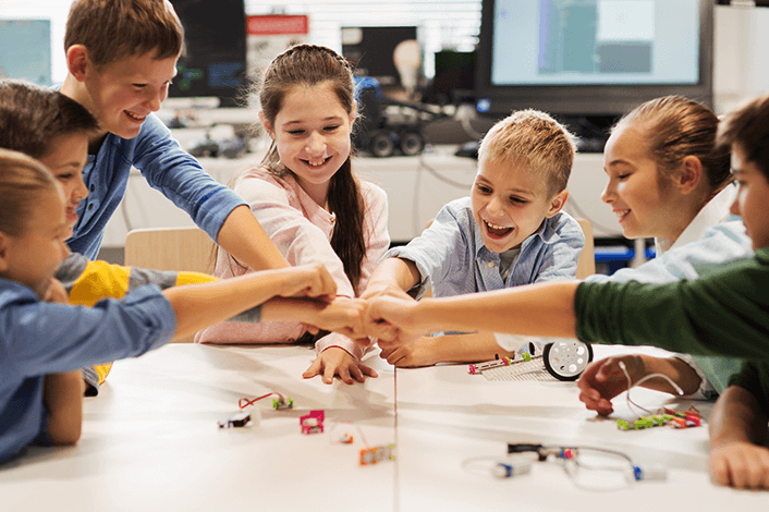 Children working together on a project