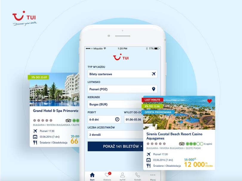 TUI - travel management app