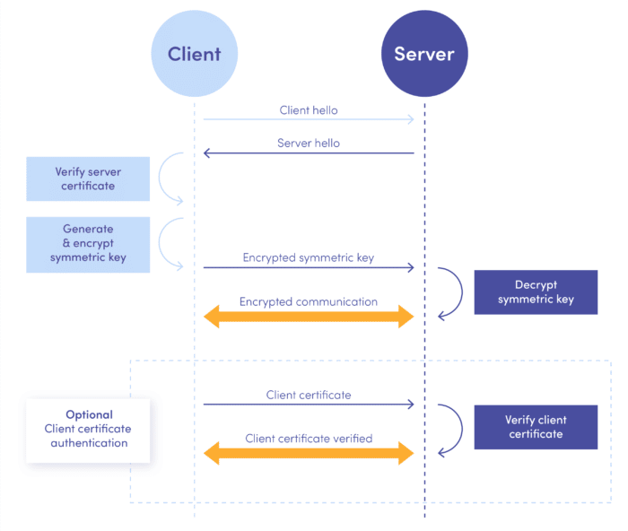 Client and server verification flow