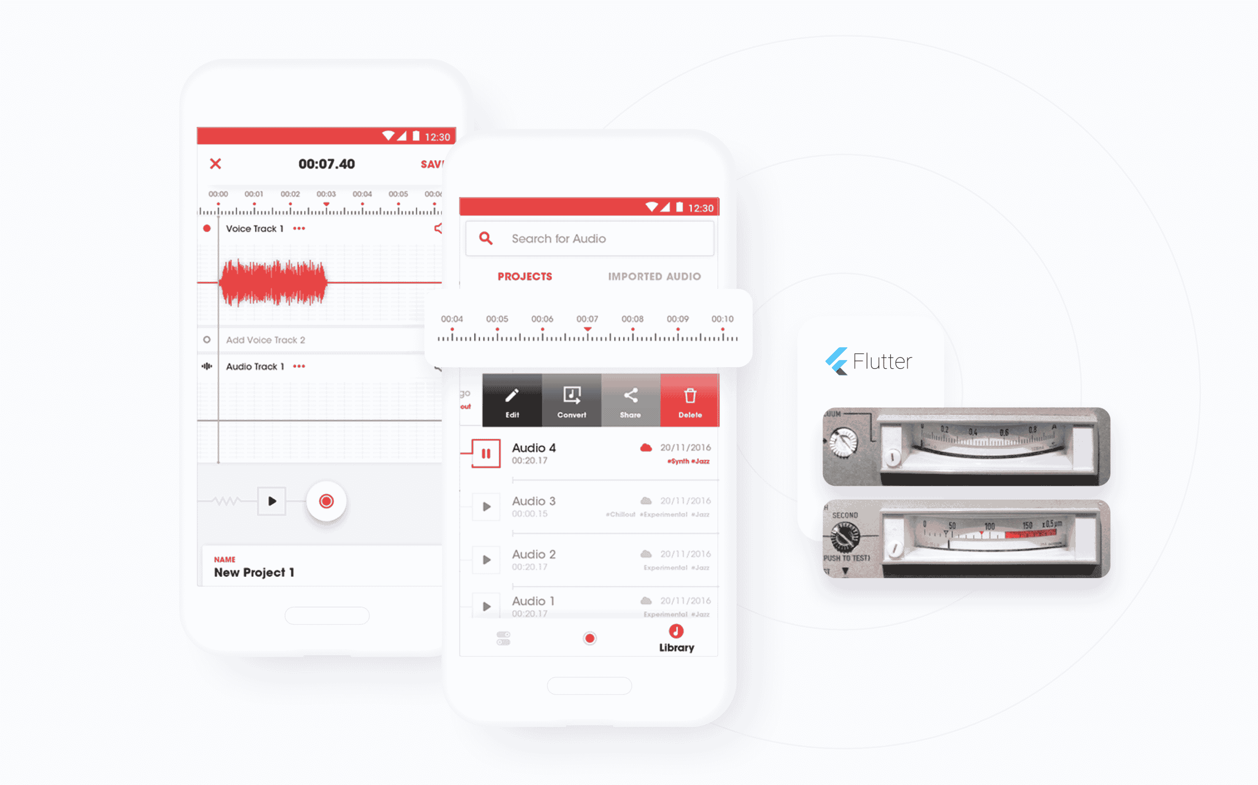 App interface of Topline - a songwriting app