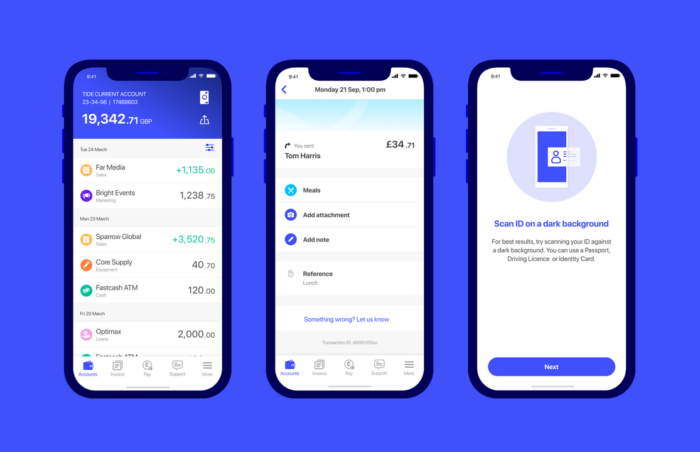 Tide Flutter FinTech app