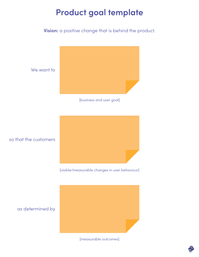 Product goals template 