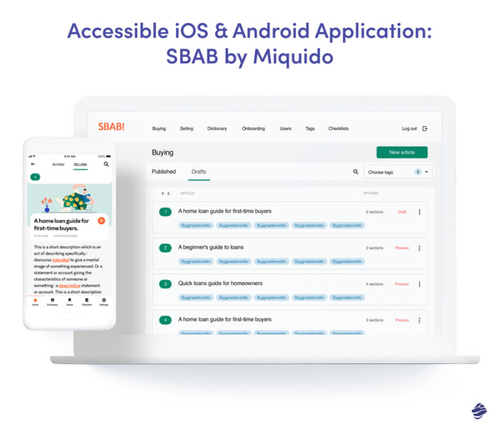 Accessible iOS & Android Application: SBAB by Miquido