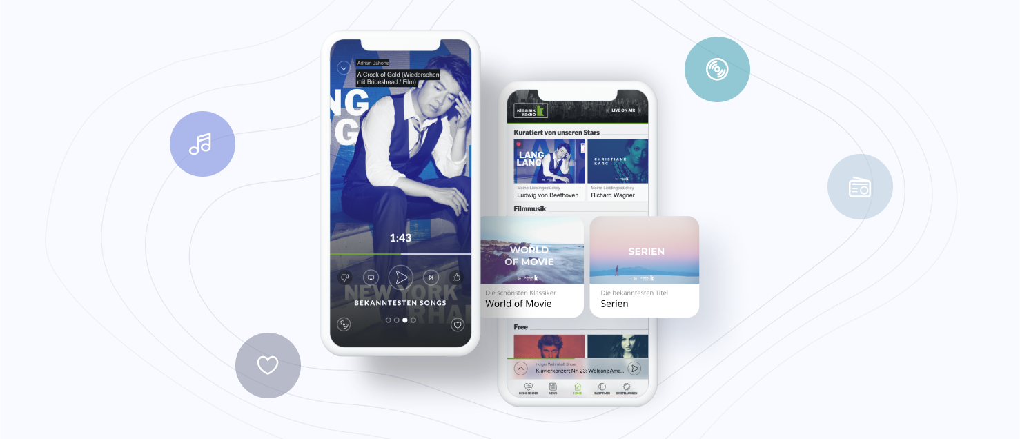 Klassik Radio - radio station app development project