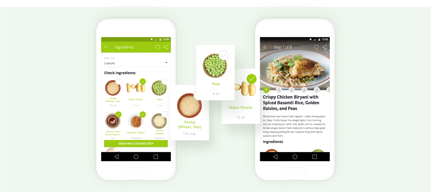 HelloFresh - mobile app for meal kits delivery