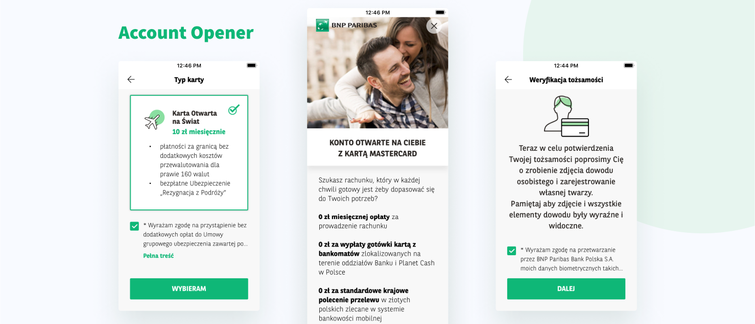 BNP Paribas - bank account management mobile app solution