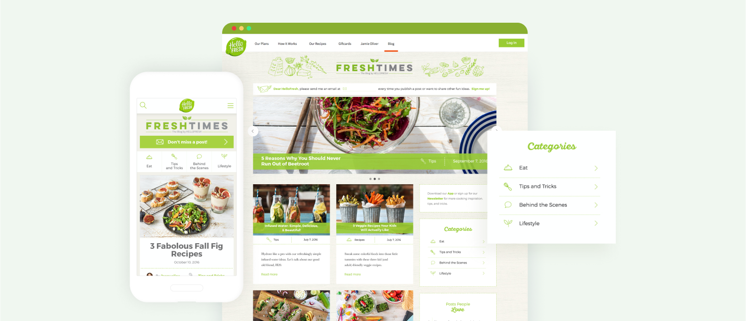 HelloFresh - meal delivery mobile app solution