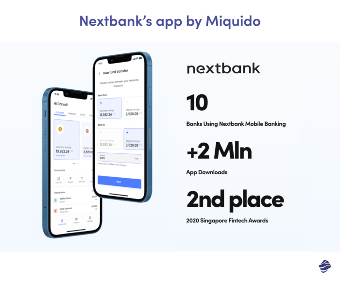 Nextbank banking app by Miquido