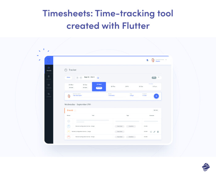 Timesheets: time-tracking tool created with Flutter