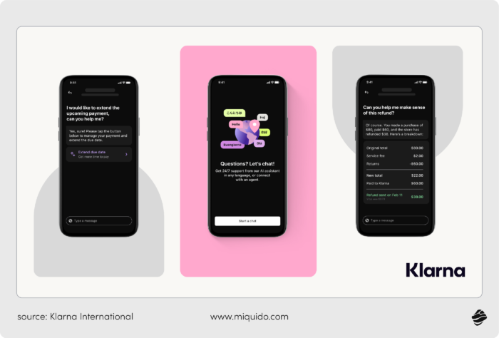 ai in mobile apps Klarna