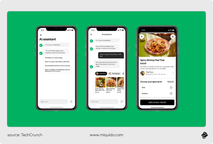 ai in mobile apps uber eats