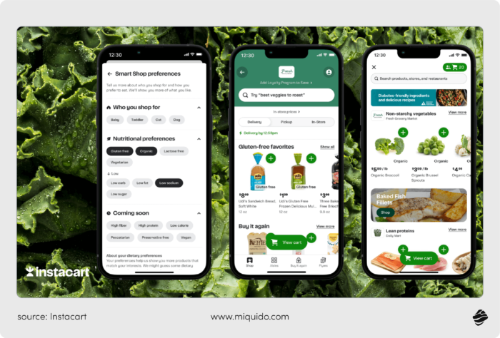 ai in mobile apps instacart smart shop