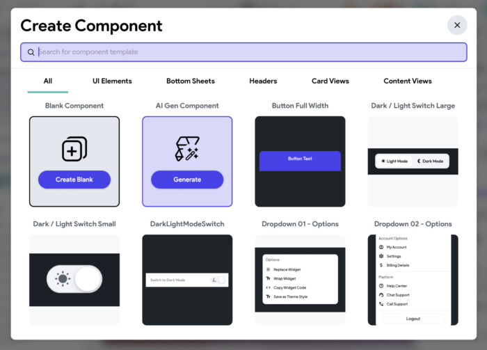 FlutterFlow feature