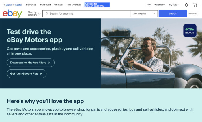 eBay Motors Site