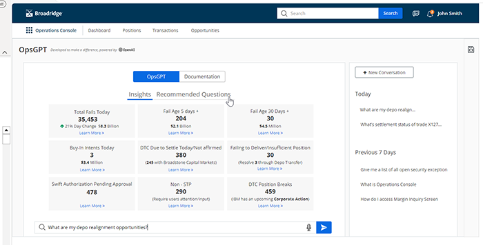 Broadridge: transforming post-trade workflows with OpsGPT and BondGPT