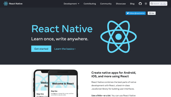 Best mobile app development frameworks: React Native