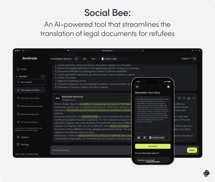 SocialBee: AI-powered translator