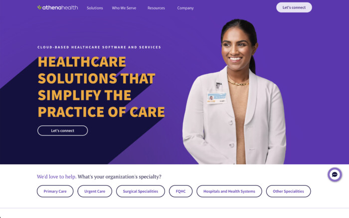 The Top 11 Medical & Healthcare Software Companies: Athenahealth