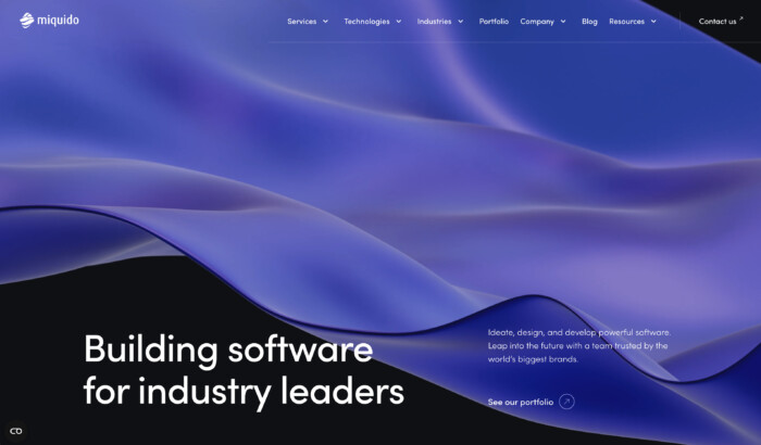 Miquido: leading AI Software Development company homepage