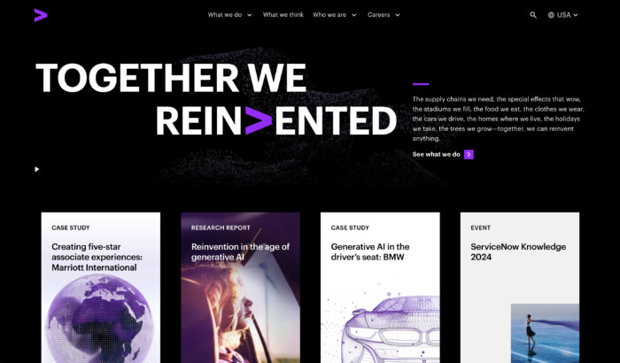 Accenture homepage