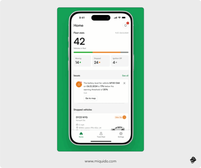 customer dashboard quartix mobile ui ux tips ecommerce