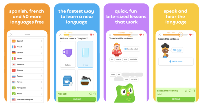 Duolingo onboarding process intro