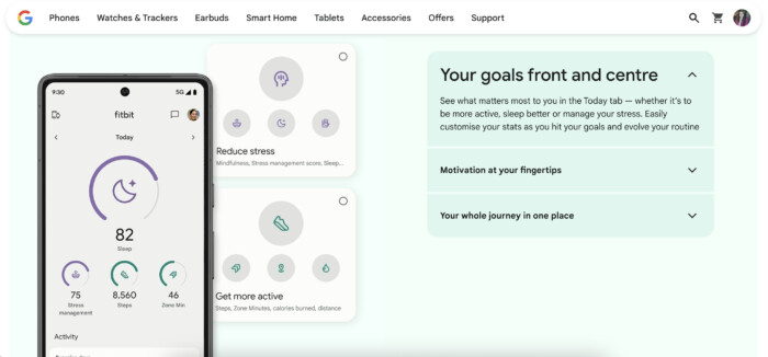Fitbit healthcare mobile app