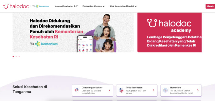 Halodoc healthcare mobile app