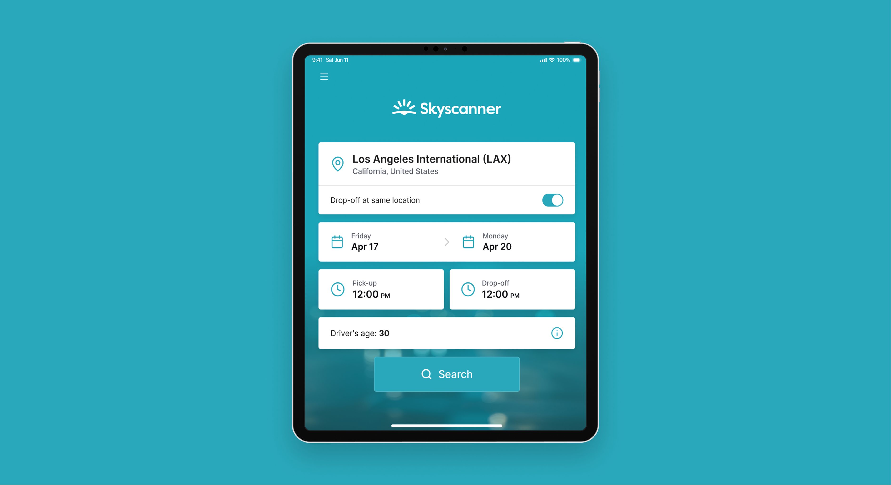skyscanner tablet