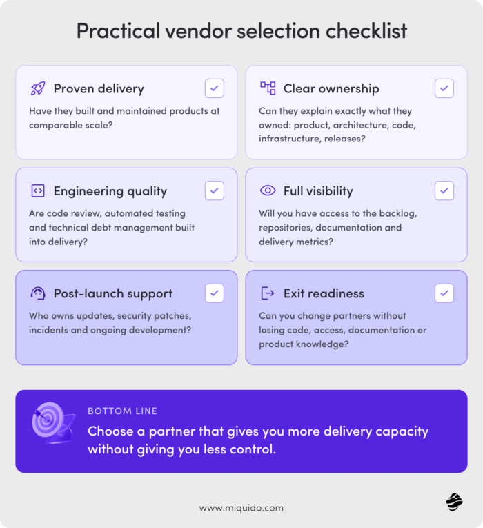 vendor selection checklist