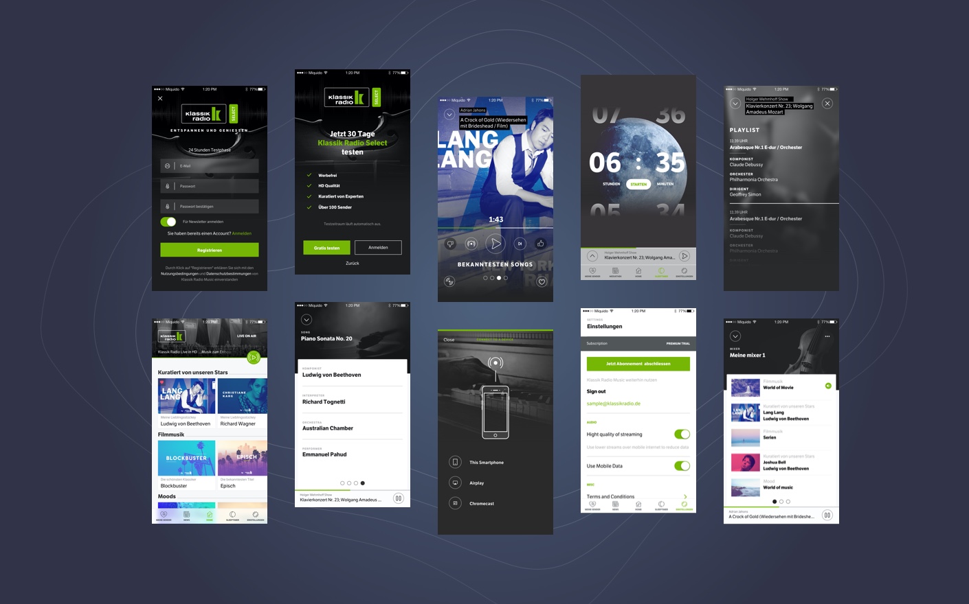 Klassik Radio - radio station app development solution