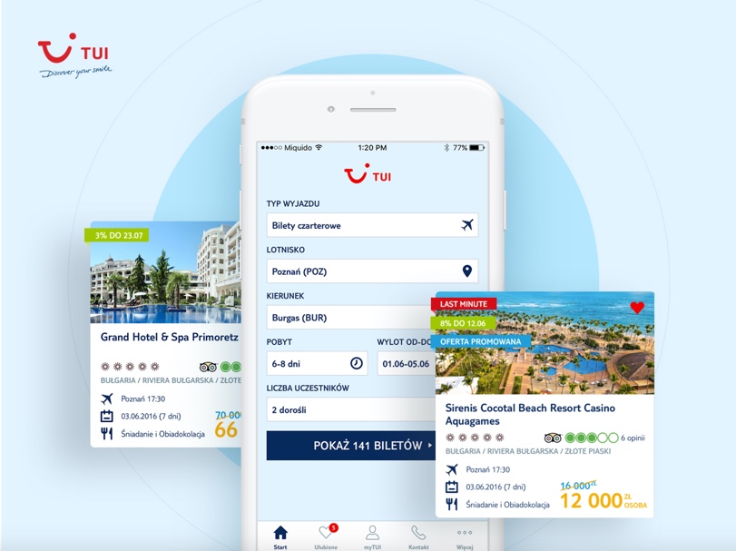TUI - travel management app