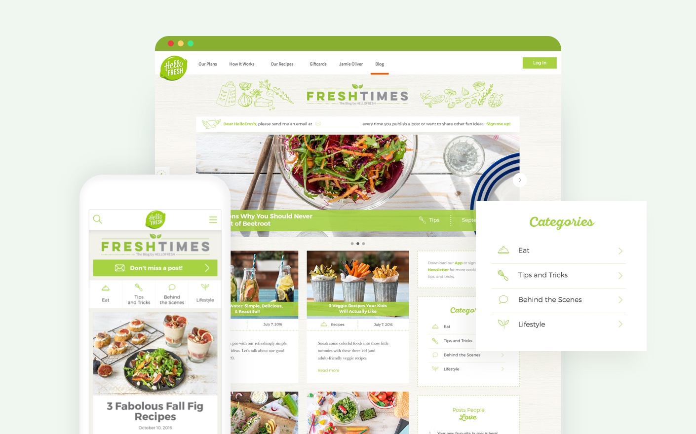 HelloFresh - meal delivery mobile app solution